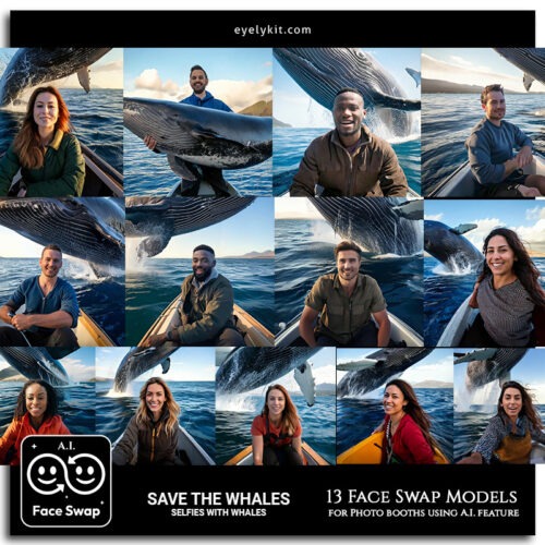 selfies with whales face swap AI-Faceswap-models-for-photo-booths-save-the-whales-whale-selfies-1