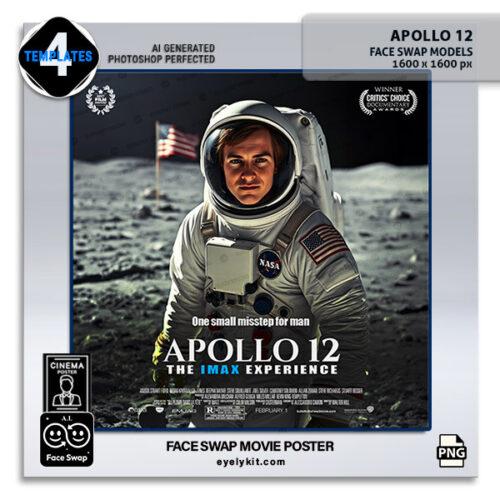 apollo moon landing movie poster- Blast off into history with our Apollo Moon Landing Face Swap Set! Step into the iconic moment of the first lunar landing, swapping faces with the brave astronauts who took humanity’s giant leap. This set features the classic space suits, American flags, and breathtaking lunar landscapes that defined the Apollo mission, bringing you right to the surface of the moon