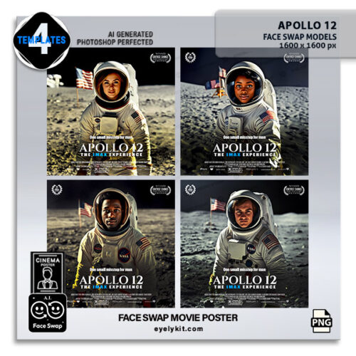 apollo moon landing movie poster- Blast off into history with our Apollo Moon Landing Face Swap Set! Step into the iconic moment of the first lunar landing, swapping faces with the brave astronauts who took humanity’s giant leap. This set features the classic space suits, American flags, and breathtaking lunar landscapes that defined the Apollo mission, bringing you right to the surface of the moon