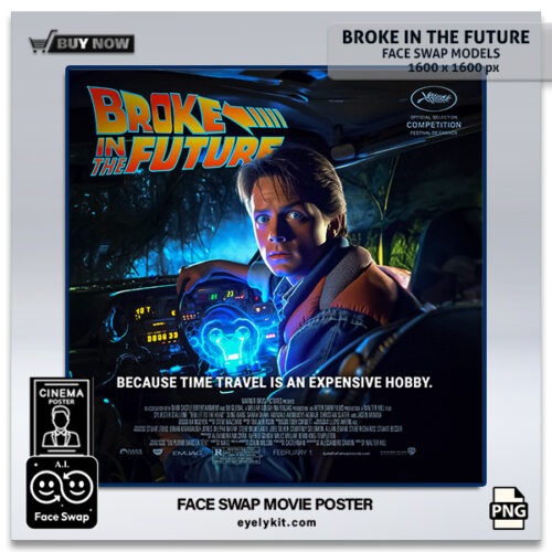 back to the future movie poster face swap AI-Generated-Face-Swap-Movie-Posters-Photo-Booths-broke-in-the-future-poster-1