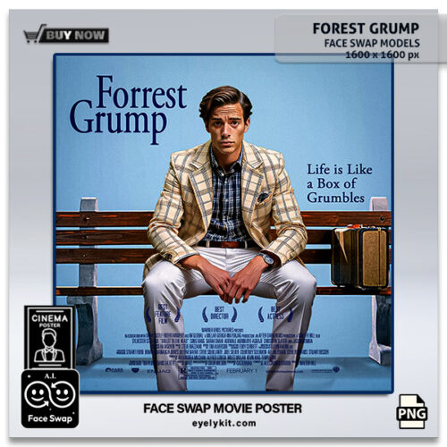 forest gump movie poster face swap AI-Generated-Face-Swap-Movie-Posters-Photo-Booths-forest-grump-movie-poster-1