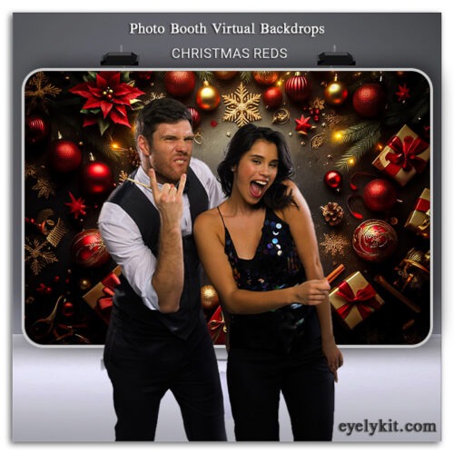 red christmas photobooth backdrops AI-generated-virtual-backdrops-backgrounds-for-photobooth-overlat-templates-DEEP-CHRISTMAS-REDS-2