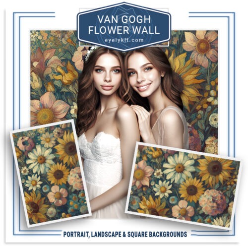 van gogh flower photo booth backdrops AI-generated-virtual-backdrops-backgrounds-for-photobooth-overlat-templates-VAN-GOGH-FLOWER-WALL-3