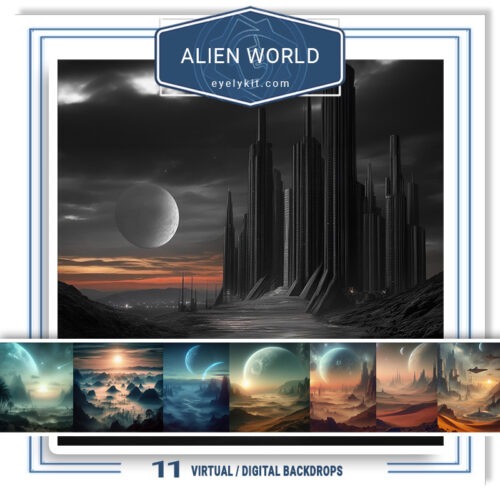 alien world backdrops AI-generated-virtual-backdrops-backgrounds-for-photobooth-overlat-templates-star-wars-ALIEN-WORLD-1