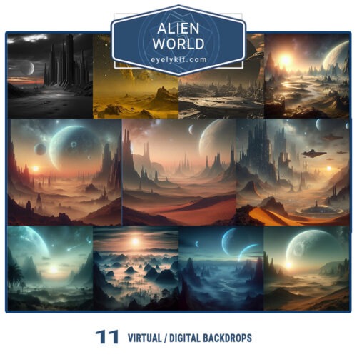 alien world backdrops AI-generated-virtual-backdrops-backgrounds-for-photobooth-overlat-templates-star-wars-ALIEN-WORLD-1