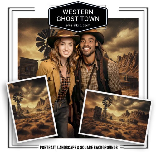 western ghost town backdrops AI-generated-virtual-backdrops-backgrounds-for-photobooth-overlat-templates-western-ghost-town-backdrop-2