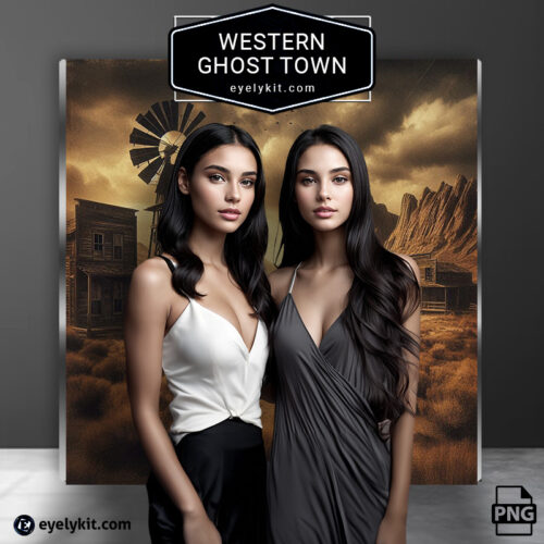 western ghost town backdrops AI-generated-virtual-backdrops-backgrounds-for-photobooth-overlat-templates-western-ghost-town-backdrop-2