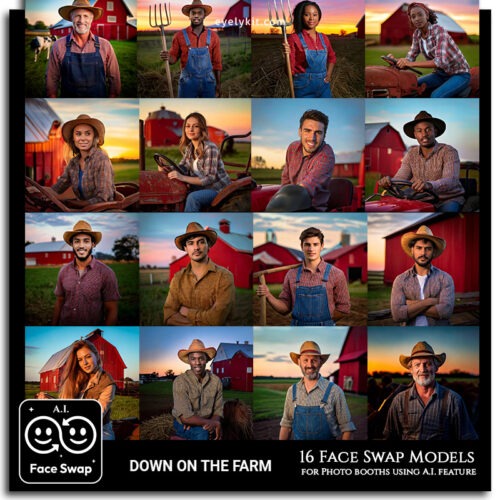 farmer face swap photos AIFaceswap-models-for-photo-booths-DOWN-ON-THE-FARM-RED-BARN-FACE-SWAP-2