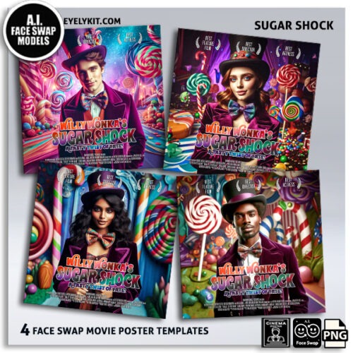 willy wonka movie poster face swap Movie-poster-templates-face-swap-bundle-photo-booths-sugar-shock0willy-wonka-6