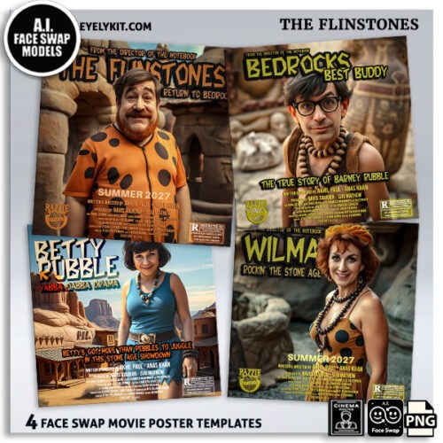 flinstones movie poster face swap Movie-poster-templates-face-swap-bundle-photo-booths-the-flinstones-movie-poster-bundl-5