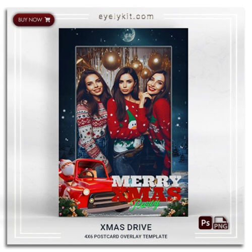 santa truck holiday frame PHOTOBOOTH-OVERLAY-EYELYKIT-HOW-TO-XMAS-DRIVE-1PICP