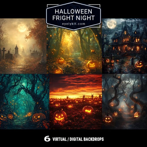 Virtual Backdrops FOR PHOTO BOOTHS HALLOWEEN FRIGHT NIGHT 1