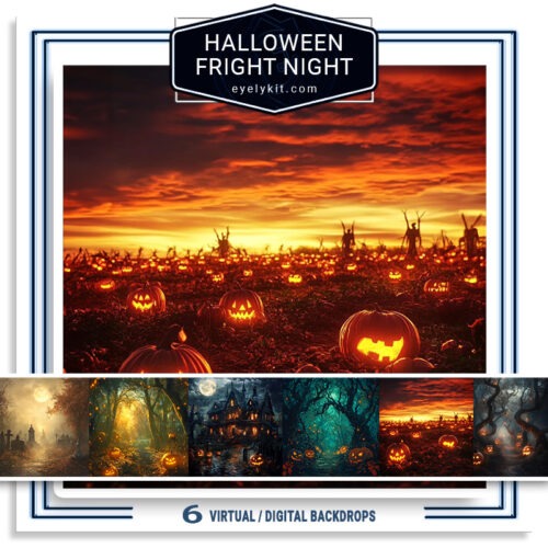 scary halloween virtual backdrops