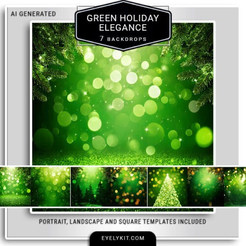 elegant green christmas backdrops- Elegant Green Christmas Backdrops, a sophisticated collection of virtual backdrops designed for Christmas photo booths, holiday parties, and seasonal events. These backdrops feature lush, emerald-green tones accented by classic holiday decor, twinkling lights, and elegant touches that evoke a cozy, festive ambiance. Perfect for creating timeless Christmas memories, each backdrop captures the richness of the season.