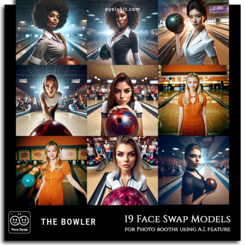 bowling face swap images ai-photo-booth-face-swap-models-Bowling-bowler-face-swap-avatars