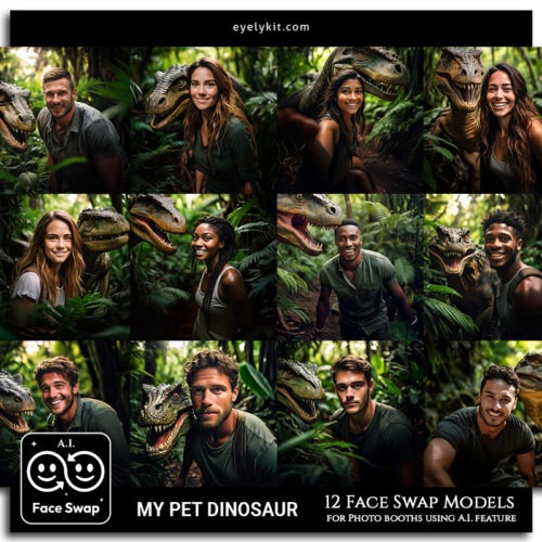 dinosaur face swap images ai-photobooth-face-swap-models-MY-pet-dinosaur-1