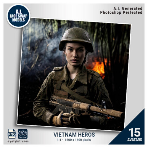 vietnam war face swap avatars- Picture yourself in scenes from the thick jungles to makeshift camps, capturing the camaraderie and resilience of soldiers in one of history’s most challenging conflicts. Perfect for creating powerful, respectful photos that salute the courage, sacrifice, and spirit of these Vietnam heroes.