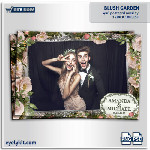 Elegant roses photo booth template photo-booth-overlay-templates-frames-4x6-2x6-square-360-booths-eyelykit-graphics-BLUSH-GARDEN-1PICL