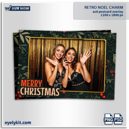 retro christmas overlay frames photo-booth-overlay-templates-frames-4x6-2x6-square-360-booths-eyelykit-graphics-RETRO-NOEL-CHARM-1PICL