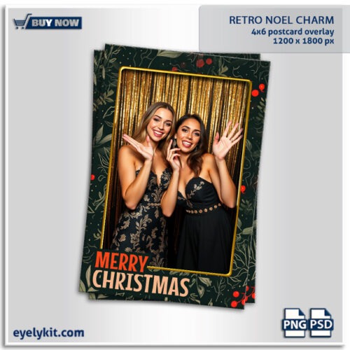 retro christmas overlay frames photo-booth-overlay-templates-frames-4x6-2x6-square-360-booths-eyelykit-graphics-RETRO-NOEL-CHARM-1PICP