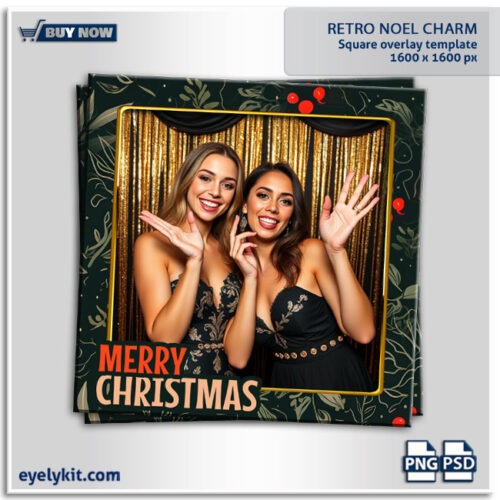 retro christmas overlay frames photo-booth-overlay-templates-frames-4x6-2x6-square-360-booths-eyelykit-graphics-RETRO-NOEL-CHARM-SQUARE