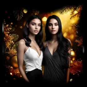 2-girls-posing-in-front-of-a-virtual-backdrops-Our collection includes diverse themes for all occasions: from elegant wedding backdrops, breathtaking sunset scenes, and festive Christmas backdrops, to thrilling Halloween themes, glamorous gold and black designs, and so much more. Whether it’s a corporate event, birthday celebration, or seasonal party, we have the perfect virtual backdrop to set the mood