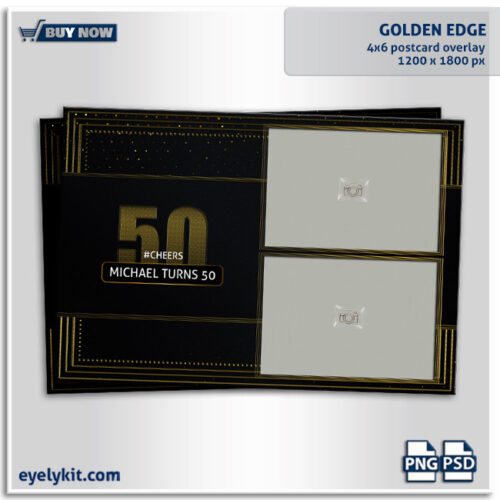 Golden Edge Photo Booth Overlay Template- a stunning, minimalist design inspired by the elegance and glamour of the Art Deco era. This overlay features clean black and gold lines with sophisticated geometric details, creating a modern, upscale feel for any event. Perfect for weddings, New Year’s Eve parties, Gatsby-themed events, and upscale gatherings, the Golden Edge template delivers a timeless aesthetic with a luxury appeal