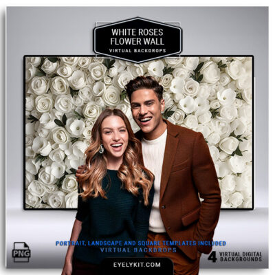 white roses wedding flowerwall backdrops- White Roses Wedding Flower Wall Backdrops! Perfect for weddings, bridal showers, and engagement celebrations, these exquisite backdrops feature a lush arrangement of delicate white roses, creating a breathtaking floral display that embodies elegance and sophistication. The White Roses Flower Wall adds a romantic and timeless charm to any photo booth setup, ensuring every moment captured is a cherished keepsake.