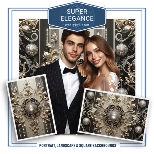 Super Elegant Virtual Backdrops- Designed to add a touch of class to any event, these high-quality backdrops are perfect for weddings, galas, upscale parties, or corporate celebrations. Whether you’re aiming for timeless simplicity or opulent glamour, these backdrops create the perfect setting for unforgettable memories.