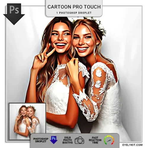 Cartoon Glam Droplets- a powerful Photoshop tool designed to transform photos into stunning cartoon-style masterpieces. This droplet uses advanced editing techniques and highly technical Photoshop actions to deliver a professional-grade cartoon effect that’s both vibrant and realistic.