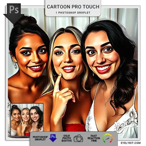 Cartoon Glam Droplets- a powerful Photoshop tool designed to transform photos into stunning cartoon-style masterpieces. This droplet uses advanced editing techniques and highly technical Photoshop actions to deliver a professional-grade cartoon effect that’s both vibrant and realistic.