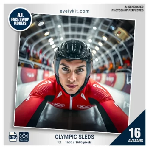 Olympic Sleds face swap Avatars- Perfect for winter sports enthusiasts, Olympic-themed parties, or anyone who wants to add a touch of thrill and excitement to their event, these high-quality avatars allow your guests to experience the rush of bobsledding or luge like never before. Whether it's a winter sports-themed event, an Olympic watch party, or a cool twist for your next photo booth session, these Olympic sleds face swaps are sure to make a splash!