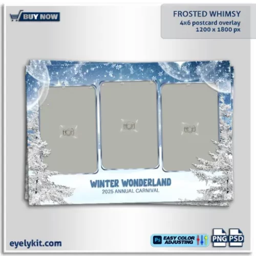 winter wonderland photo booth template- Winter wonderland photo booth overlay, Christmas photo booth template, holiday photo booth graphics, frozen theme overlay, snowflake photo booth design, winter wedding photo booth template, editable holiday overlays, photo booth overlay for winter events, seasonal photo booth designs, customizable winter photo booth template.