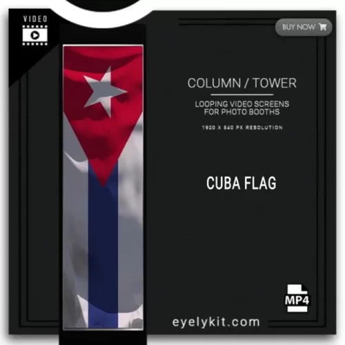 Cuba Flag Animated Column Screen- This high-quality MP4 animation features the Cuban flag gracefully waving, creating a striking and dynamic visual that’s perfect for photo booth setups and events. Whether you’re hosting a cultural festival, a themed party, or a patriotic celebration, this animated column screen is the ideal way to add a touch of Cuban pride.