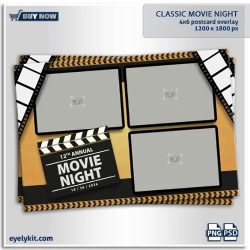 classic movie night overlay templates-our Classic Movie Night Overlay Templates help transport your guests to a world of cinematic wonder. These overlays are perfect for themed events where entertainment takes center stage.