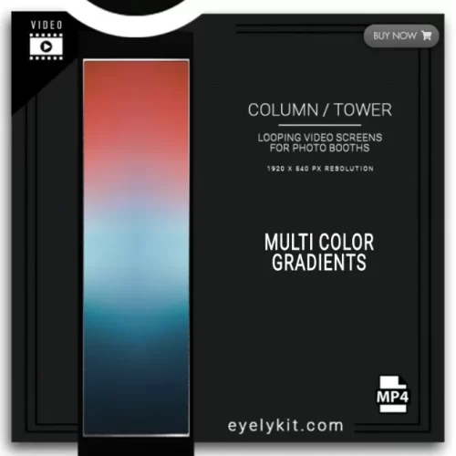 Multi-Color Gradient LED Column Screen- This mesmerizing MP4 animation features a seamless blend of vibrant hues transitioning gracefully, creating a captivating and modern aesthetic. Perfect for any event, this animation is designed to grab attention and elevate your photo booth experience.